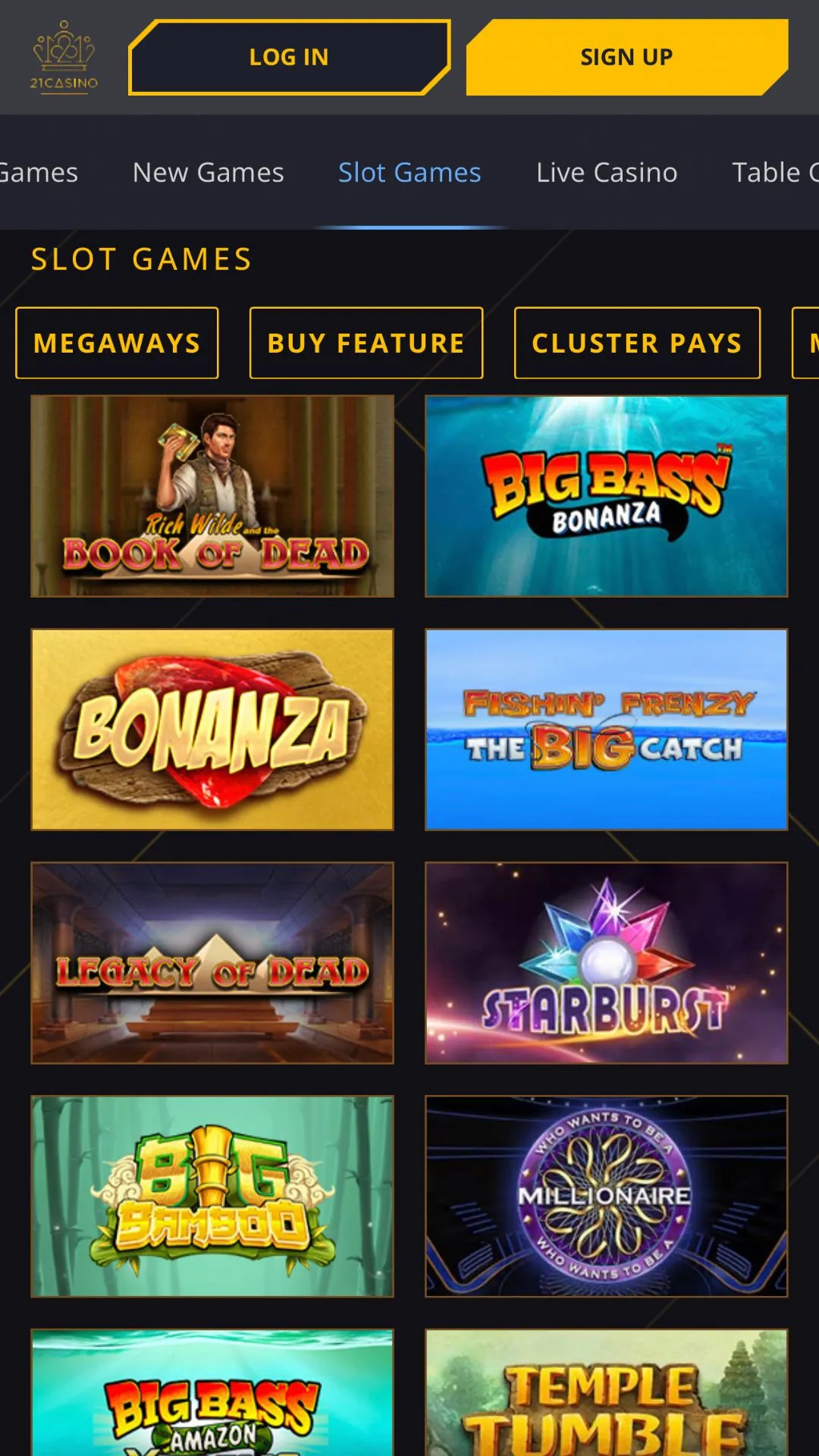 Screenshot for 21 Casino with caption: 21 Casino Slots