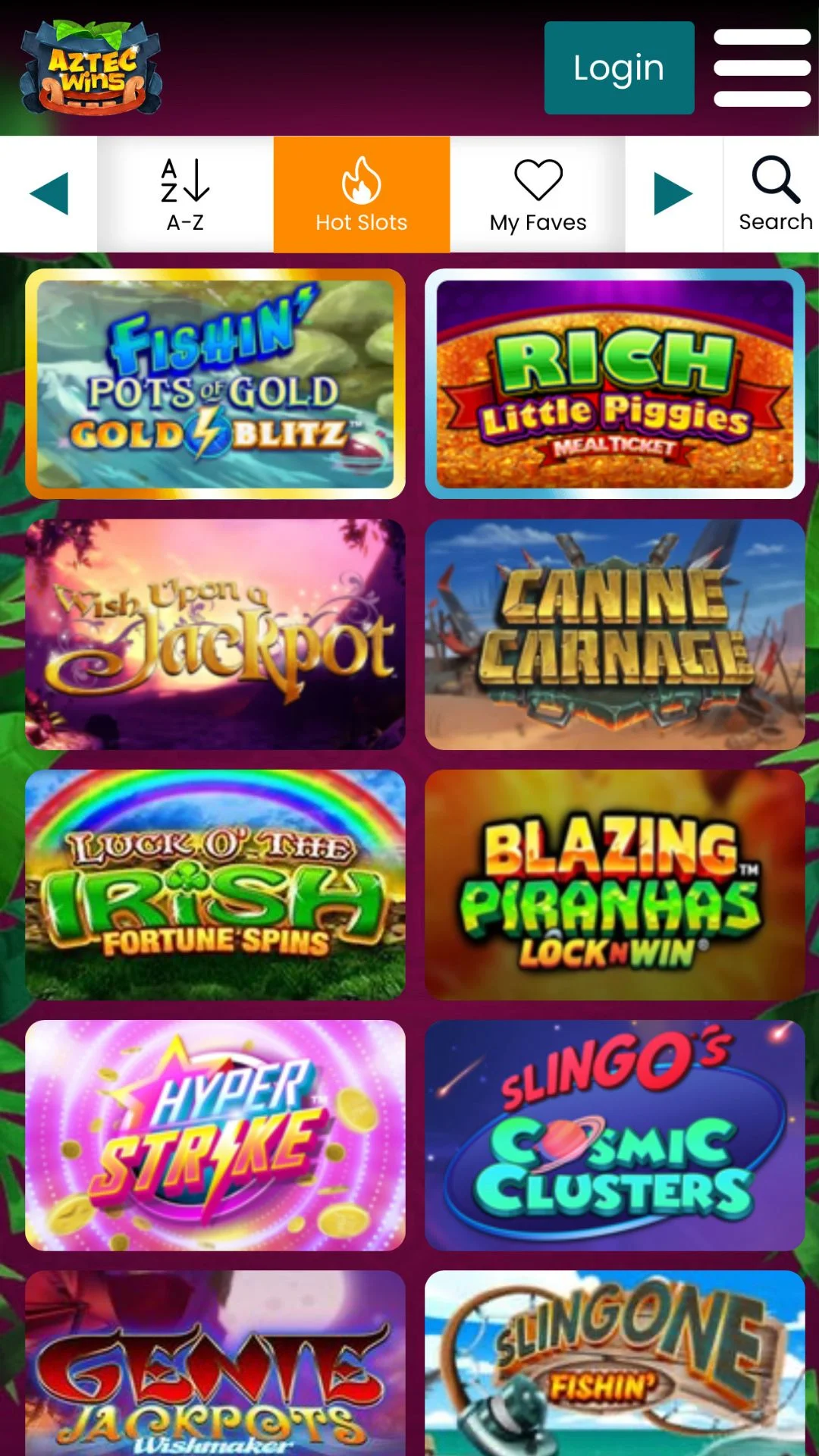 Screenshot for Aztec Wins Casino with caption: Aztec Wins Slots