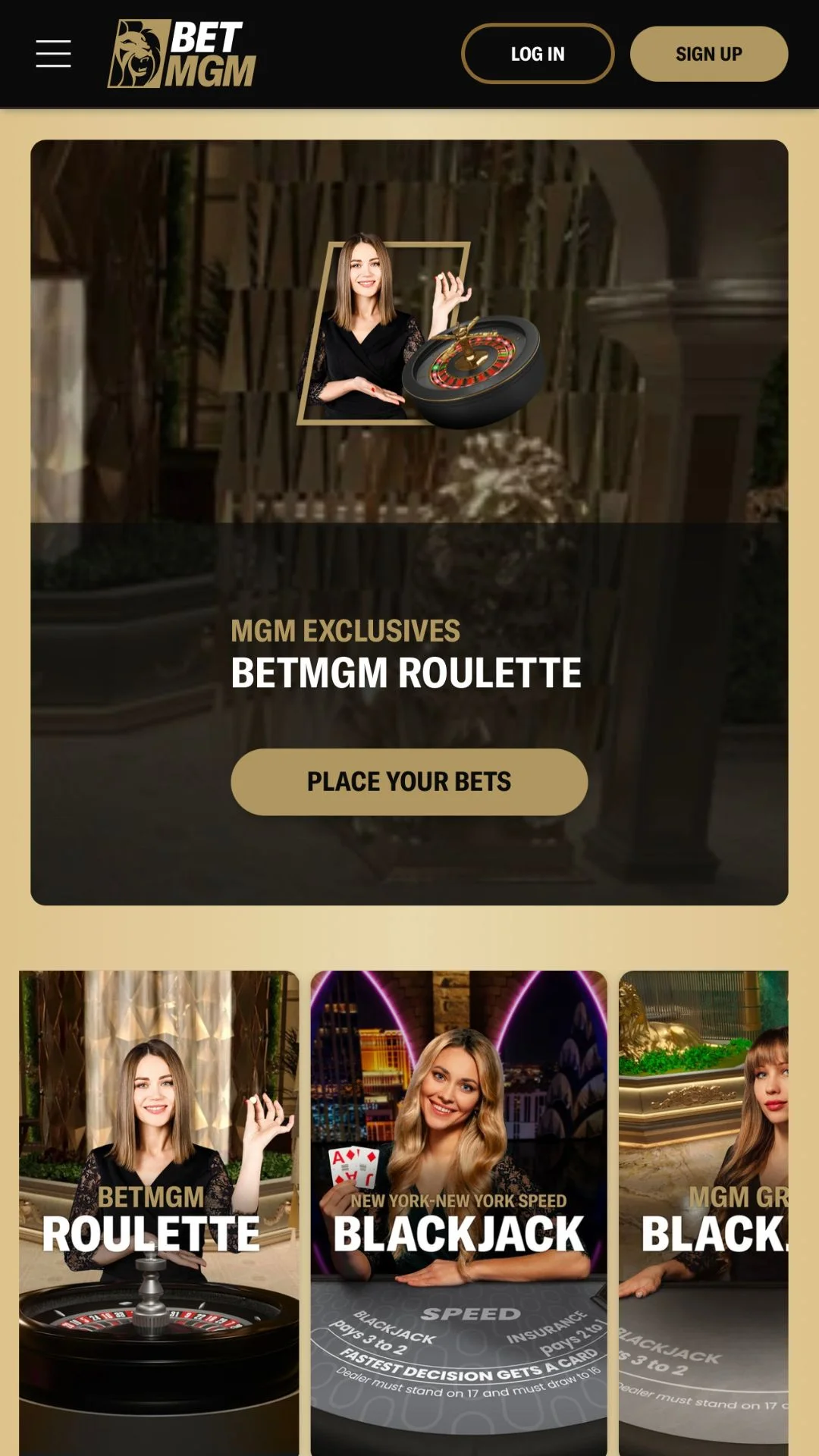 Screenshot for BetMGM Casino with caption: BetMGM Casino Exclusives