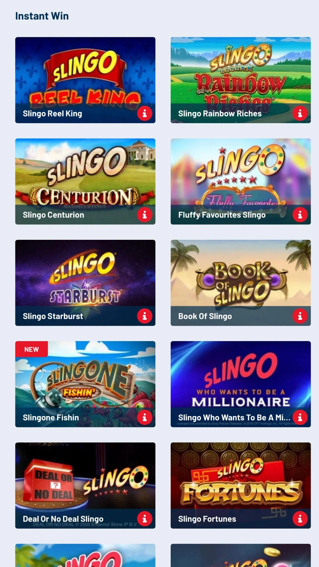 Screenshot for BetUK Casino with caption: BetUK Casino Instant Win Games