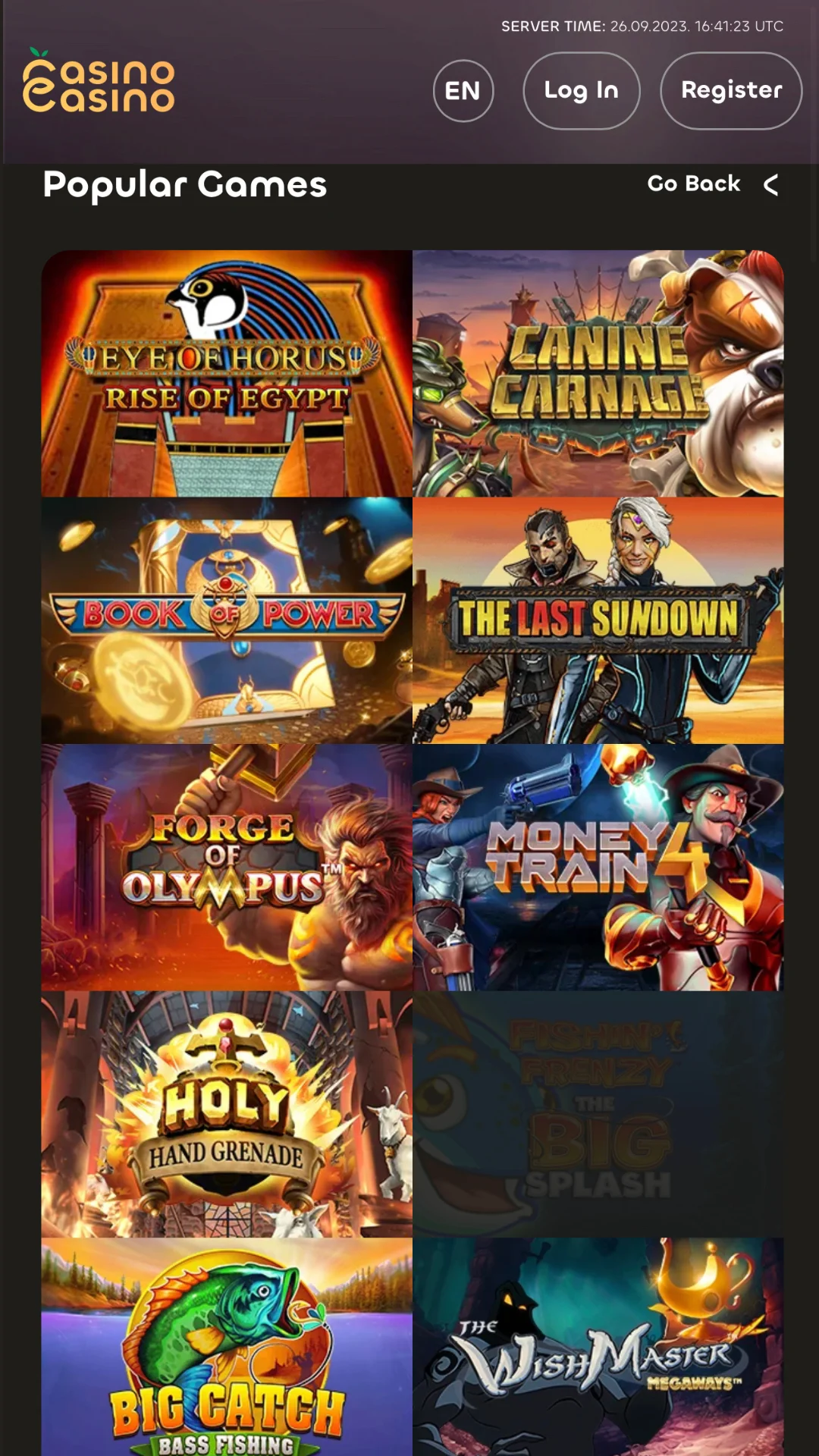 Screenshot for Casino Casino with caption: CasinoCasino Popular Games