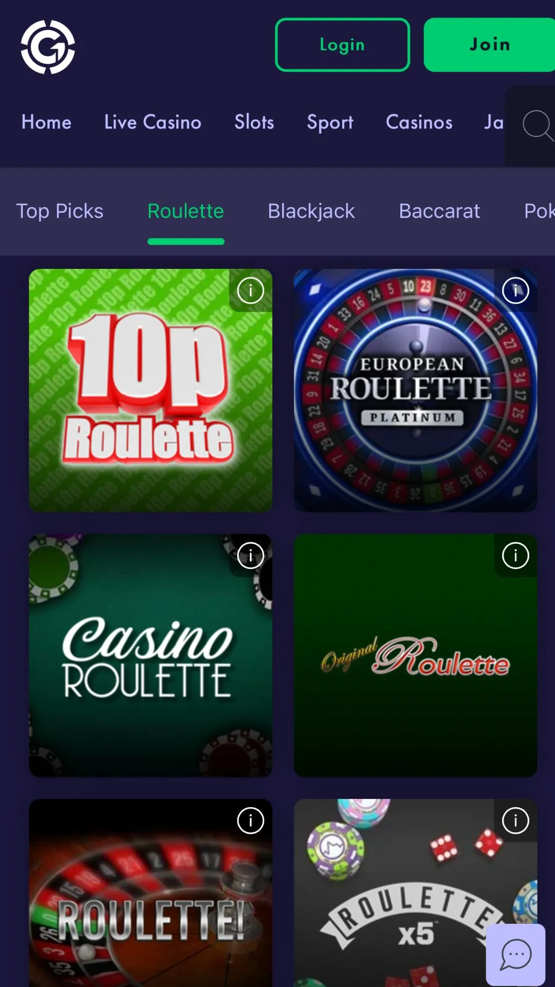 Screenshot for Grosvenor Casinos with caption: Grosvenor Casino Roulette