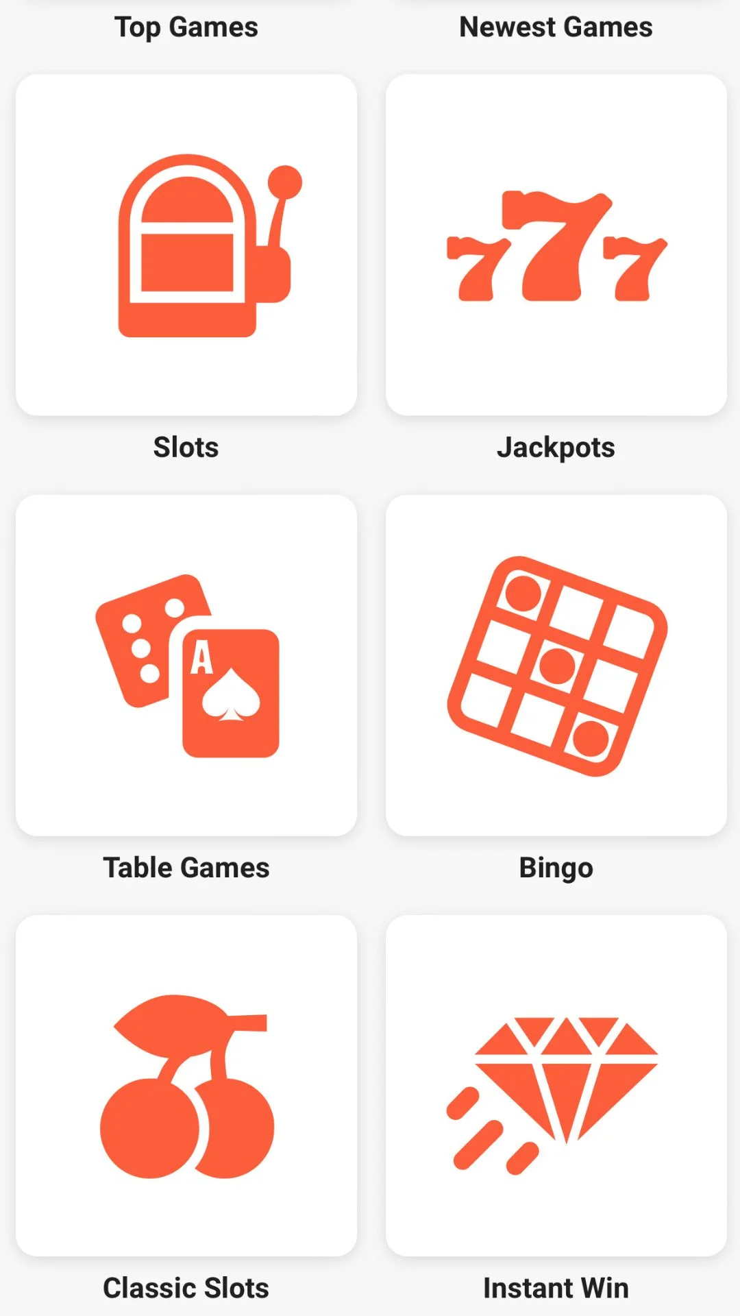 Screenshot for LeoVegas Casino with caption: LeoVegas Games