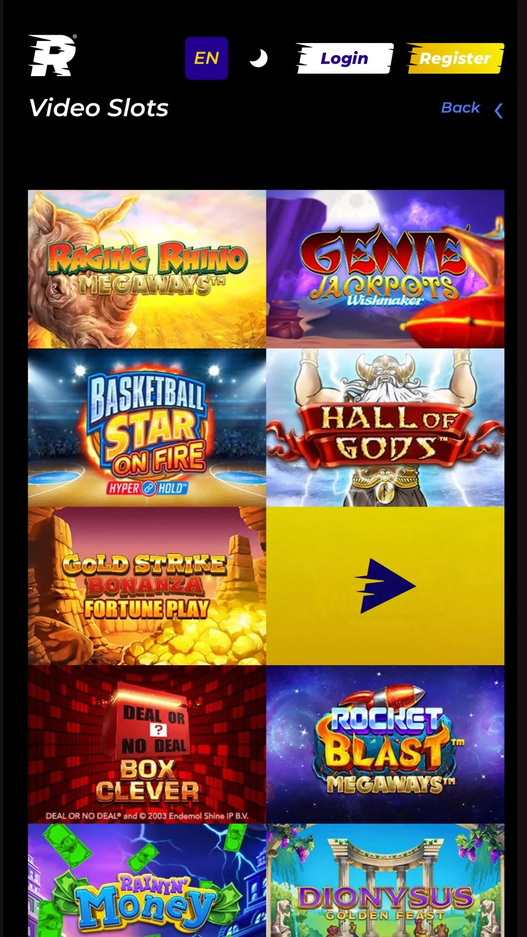 Screenshot for Race Casino with caption: Race Casino Slot Games